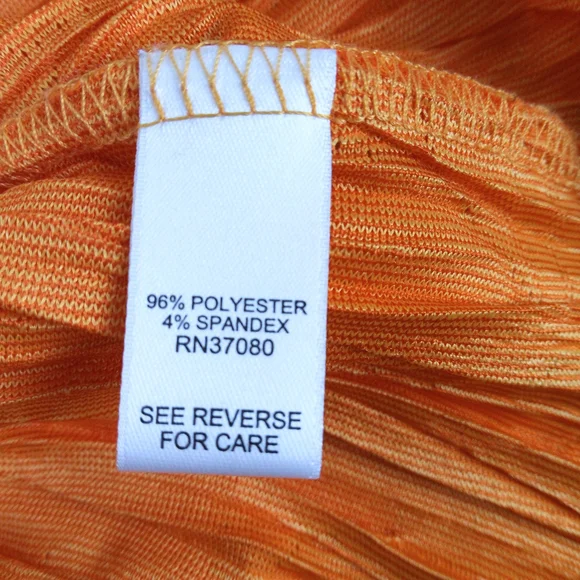 Cato Orange Floral Pleated Sleeveless High-Neck Top Size 14/16W - Picture 5 of 8